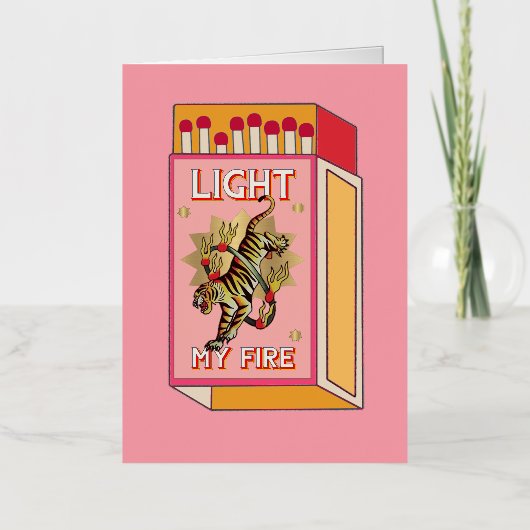 Licht mijn Vuurmatchbox Art Folie Wenskaart (Voorkant)