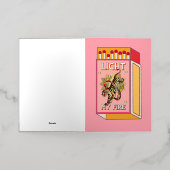 Licht mijn Vuurmatchbox Art Folie Wenskaart (Buiten Laag)