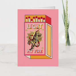 Licht mijn Vuurmatchbox Art Folie Wenskaart