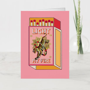 Licht mijn Vuurmatchbox Art Folie Wenskaart