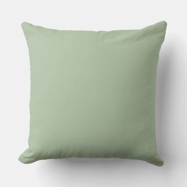 Licht Mint Green | Faux Burlap Texture Kussen (Voorkant)
