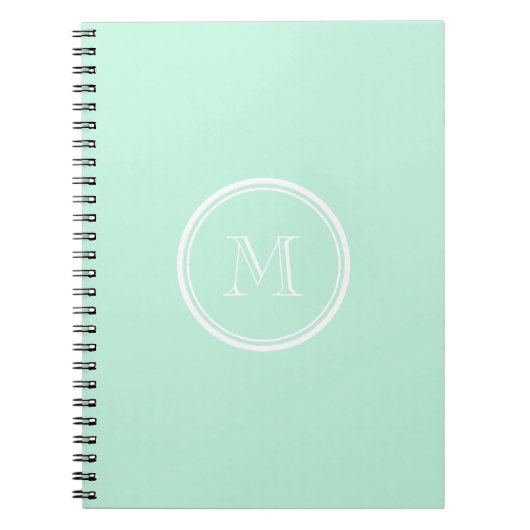 Licht Mint Green High End, gekleurd Notitieboek (Voorkant)