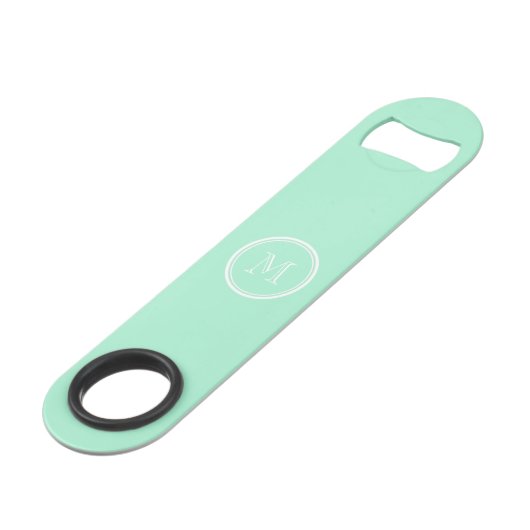 Licht Mint Green High End, gekleurd Speed Flessenopener (Achterkant Gekanteld)