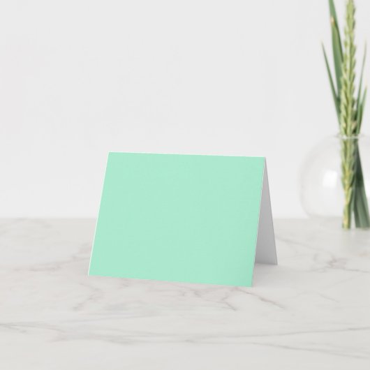 Licht Mint Green High-end gekleurde aanpassing Kaart (Voorkant)