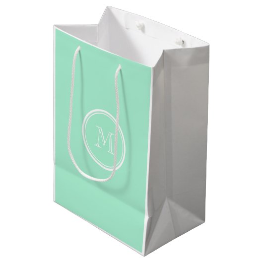 Licht Mint Green High-end gekleurde aanpassing Medium Cadeauzakje (Voorkant Gekanteld)