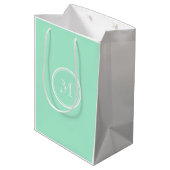 Licht Mint Green High-end gekleurde aanpassing Medium Cadeauzakje (Achterkant Gekanteld)