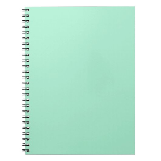 Licht Mint Green High-end gekleurde aanpassing Notitieboek (Voorkant)