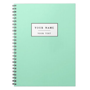 Licht Mint Green High-end gekleurde aanpassing Notitieboek