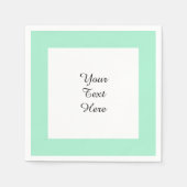 Licht Mint Green High-end gekleurde aanpassing Servetten (Voorkant)