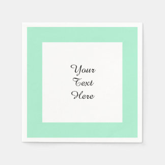 Licht Mint Green High-end gekleurde aanpassing Servetten