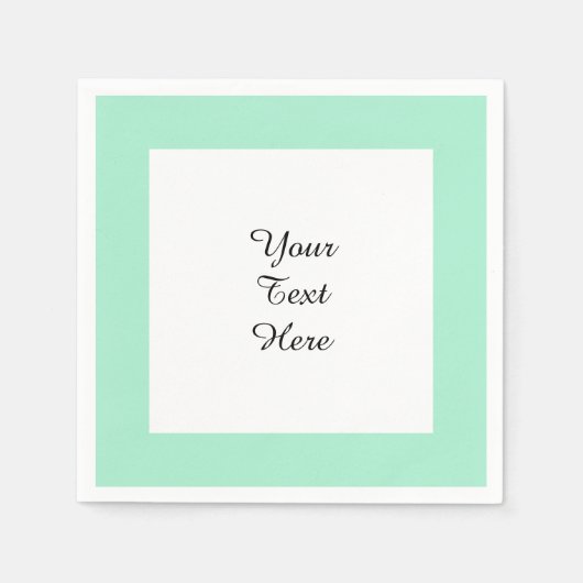 Licht Mint Green High-end gekleurde aanpassing Servetten (Voorkant)