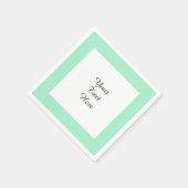 Licht Mint Green High-end gekleurde aanpassing Servetten (Hoek)