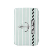 Licht Mint Grijs Anker Gepersonaliseerd Badmat (Voorkant Verticaal)