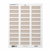 Licht mocha bruin minimaal elegant retouradres etiket (Full Sheet)