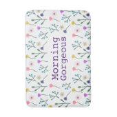 Licht Modern Bloemenpatroon Witte Ochtend Prachtig Badmat (Voorkant Verticaal)