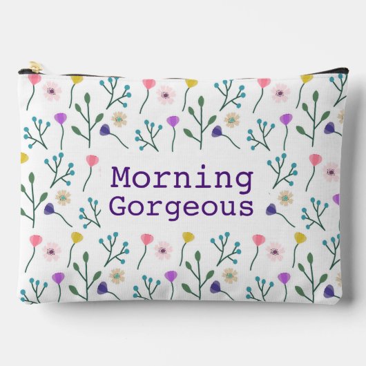 Licht Modern Bloemenpatroon Witte Ochtend Prachtig Etui (Voorkant)