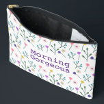 Licht Modern Bloemenpatroon Witte Ochtend Prachtig Etui<br><div class="desc">Vrolijke offerte en  bloemenpatroon witte accessoire tas.</div>