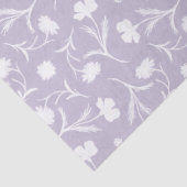 Licht modern Floral Pattern Chic Cute Paars Grey Tissuepapier (Detail)