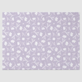 Licht modern Floral Pattern Chic Cute Paars Grey Tissuepapier