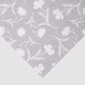 Licht modern Floral Pattern Chic Elegant Cute Gray Tissuepapier (Detail)