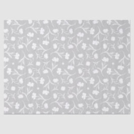 Licht modern Floral Pattern Chic Elegant Cute Gray Tissuepapier
