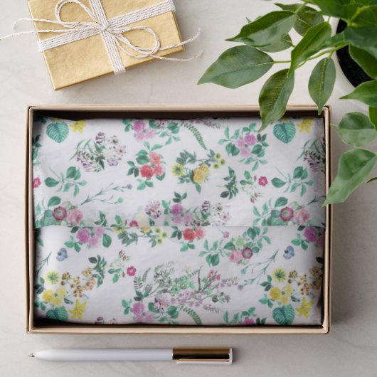 Licht mooi bloemmotief tissuepapier (Geschenk)