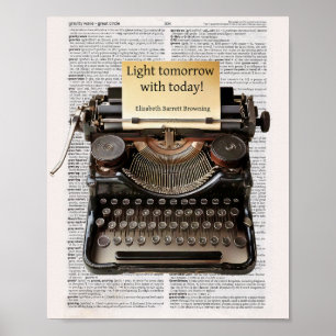 Licht morgen met vandaag - Browning quote Poster