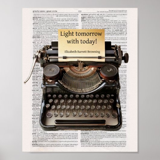 Licht morgen met vandaag - Browning quote Poster (Voorkant)