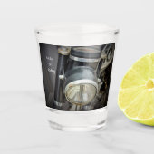 Licht motorfiets shot glas (Voorkant)