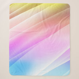 Licht Multicolor, regenboogbedekking met beuglijne Sherpa Deken