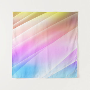 Licht Multicolor, regenboogbedekking met beuglijne Wandkleed