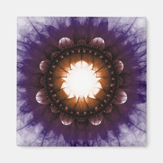 Licht mystiek symbolisch ornament magneet (Voorkant)