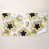 Licht naadloos met gouden sterren badhanddoek (Badhanddoek)