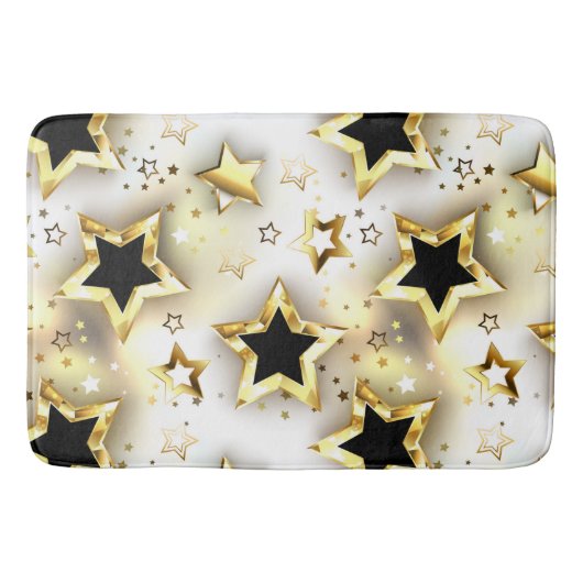 Licht naadloos met gouden sterren badmat (Voorkant)