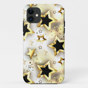 Licht naadloos met gouden sterren Case-Mate iPhone case