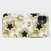 Licht naadloos met gouden sterren Case-Mate iPhone case (Achterkant (horizontaal))