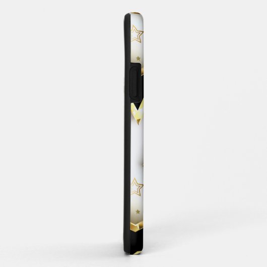Licht naadloos met gouden sterren Case-Mate iPhone case (Achterkant/rechts)