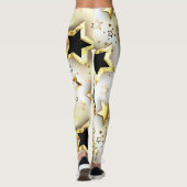 Licht naadloos met gouden sterren leggings (Achterkant)