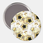 Licht naadloos met gouden sterren magneet (Voorkant / Achterkant)