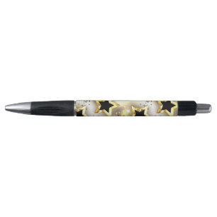Licht naadloos met gouden sterren pen