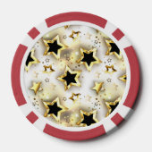 Licht naadloos met gouden sterren poker chips (Achterkant)