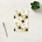 Licht naadloos met gouden sterren post-it® notes (Kantoor)