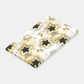 Licht naadloos met gouden sterren post-it® notes (Schuin)