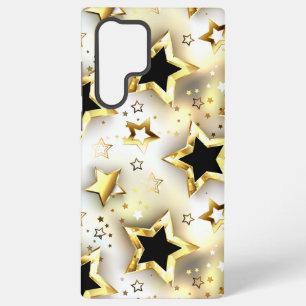 Licht naadloos met gouden sterren samsung galaxy hoesje
