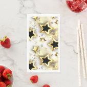 Licht naadloos met gouden sterren servet (Insitu)