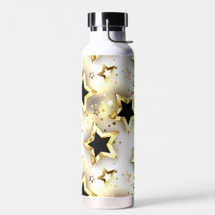 Licht naadloos met gouden sterren waterfles