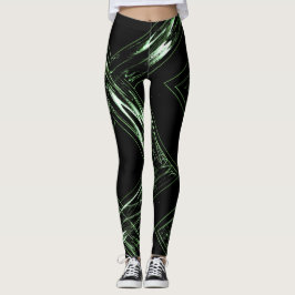 Licht naar Donkergroene Geabstraheerde Leggings
