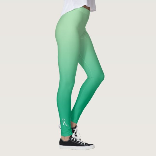 Licht naar donkergroene gradiënt met elegante mono leggings (Rechts)