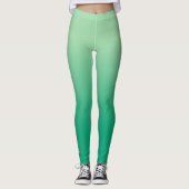 Licht naar donkergroene gradiënt met elegante mono leggings (Voorkant)