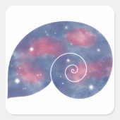 Licht Nautilus Shell Starscape Sticker (Voorkant)
